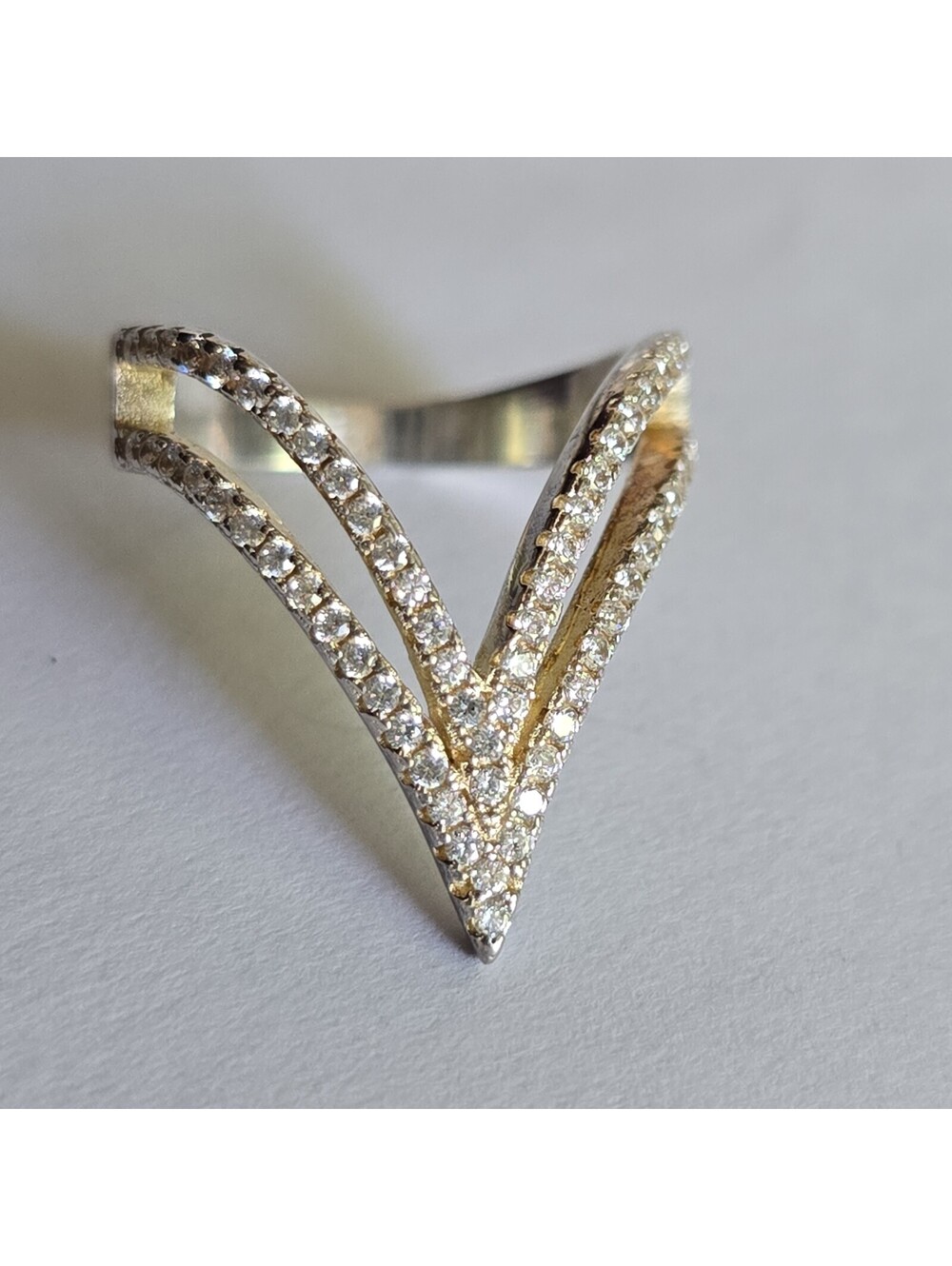 925 Sterling Silver Chevron Ring